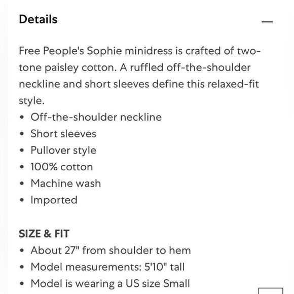 Free People Off The Shoulder Mini Dress. - Picture 9 of 9